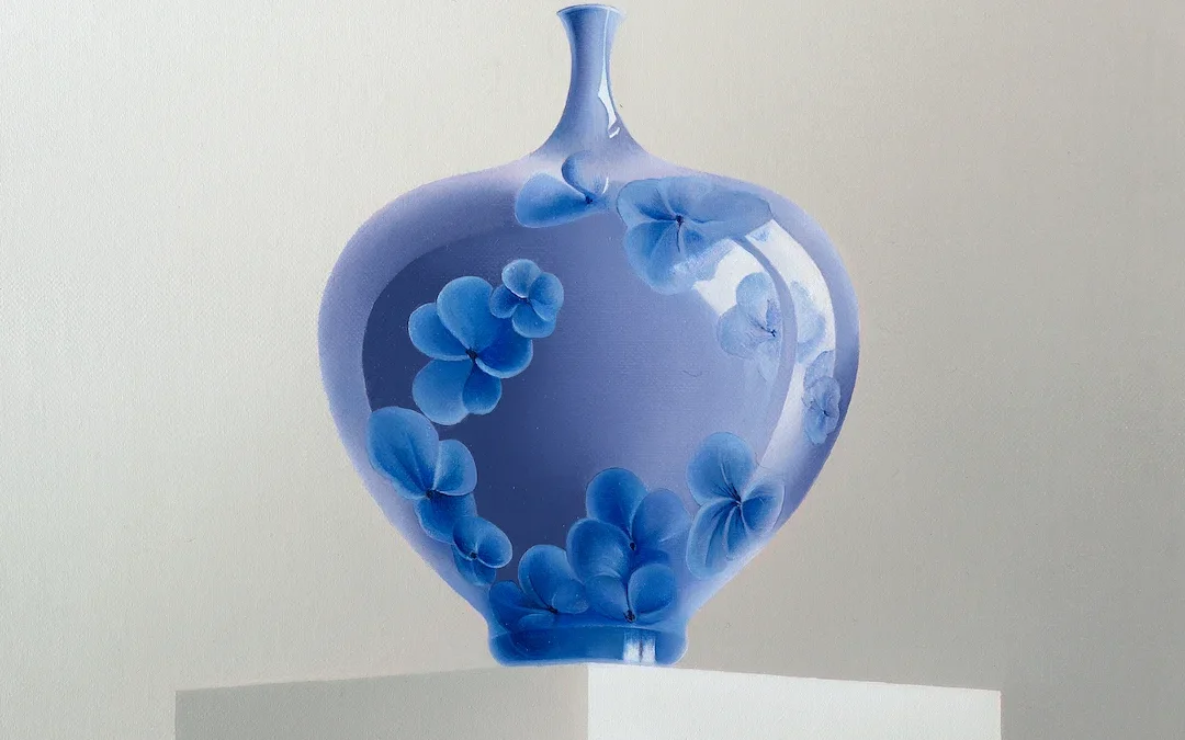 Blauw vaasje