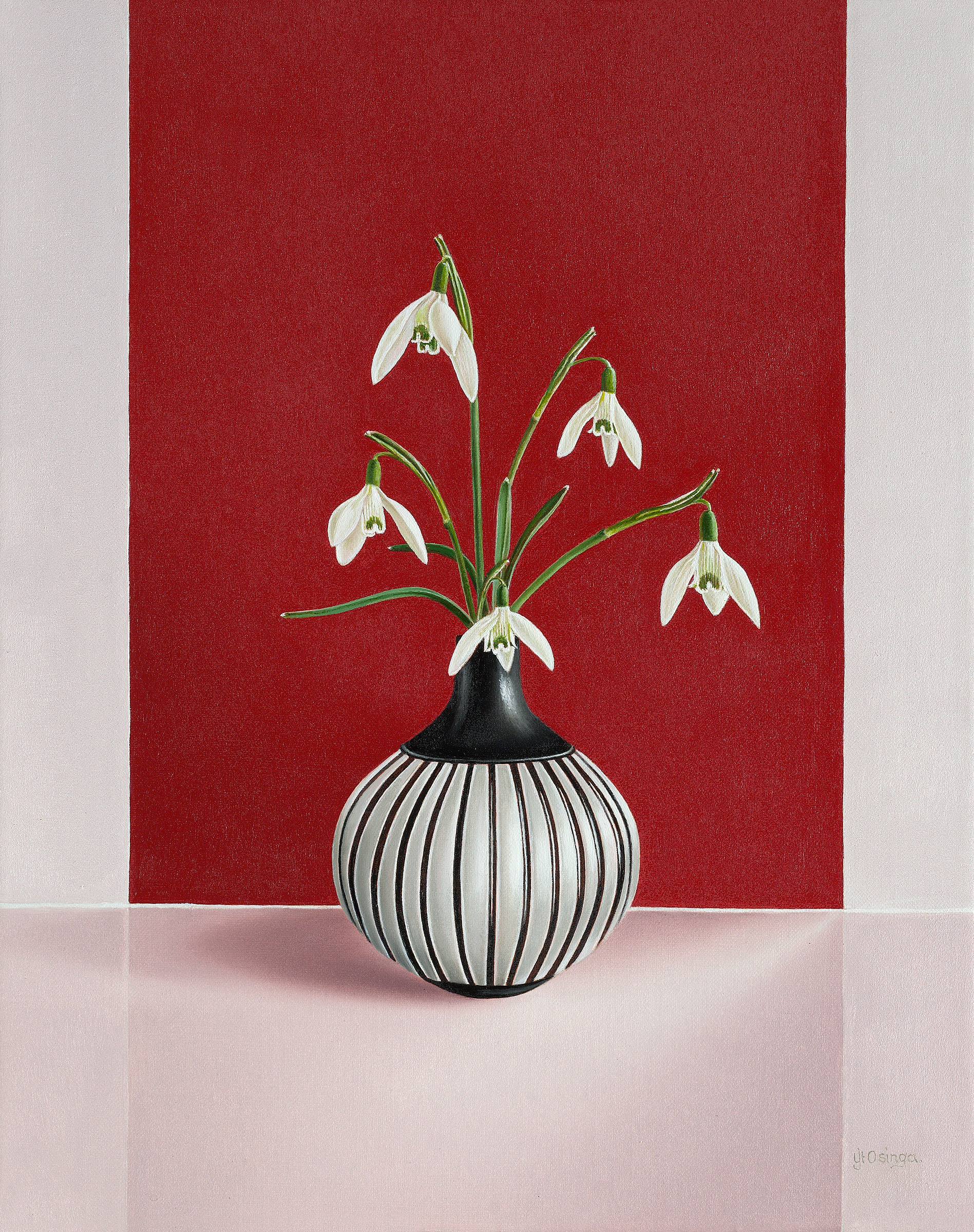 Fragiele lente stilleven schilderij Fragiele lente stilleven schilderij